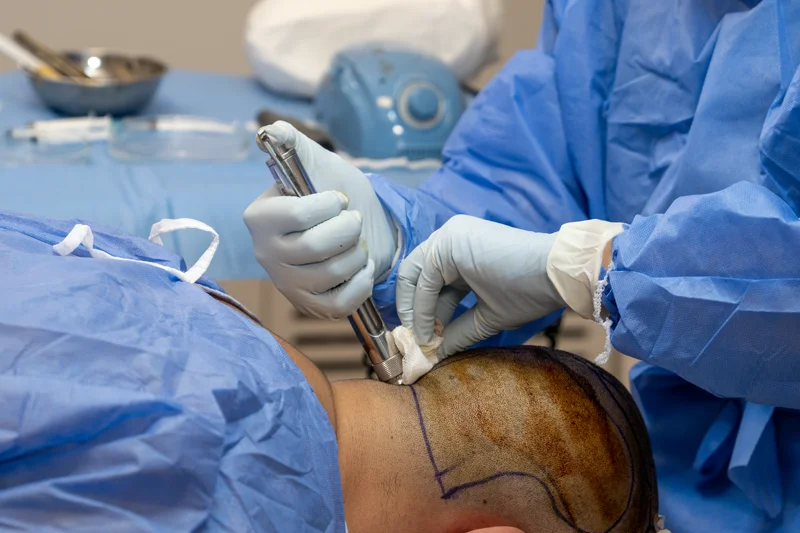 تطبيق التخدير الموضعي على المنطقة المانحة أثناء زراعة الشعر في تركيا