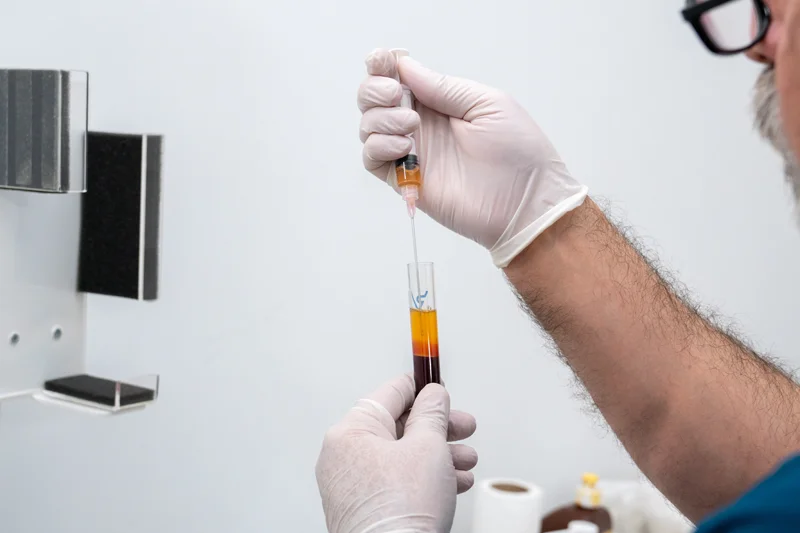 P-Shot tedavisi için hazırlanan PRP enjeksiyonu